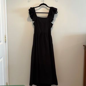 Black H&M Flutter Sleeve Dress